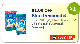 Blue Diamond Shelf-stable Almond Breeze Coupon