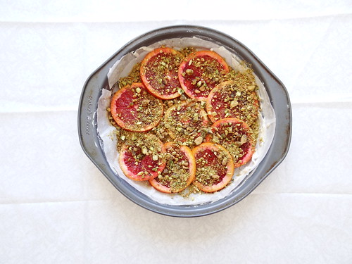 blood orange pistachio polenta cake