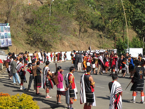 Performers awaiting the chief guest, Hornbill Festival