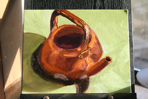 Copper Kettle Study 3: Triad of Orange, Sap Green, and Violet