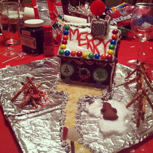 The final product. #gingerbreadhouse