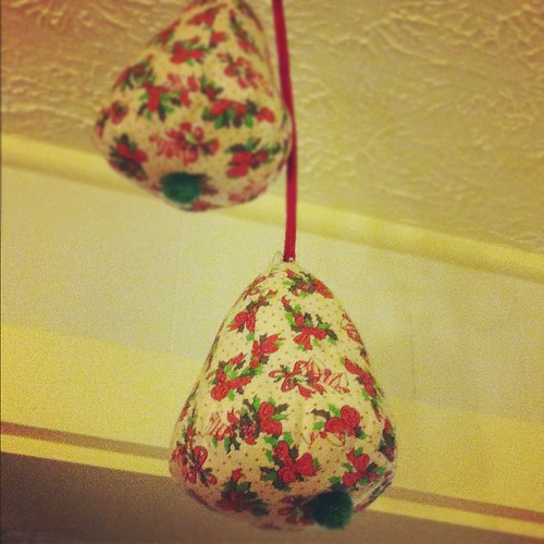 Plush Christmas bells my mom made when I was little.