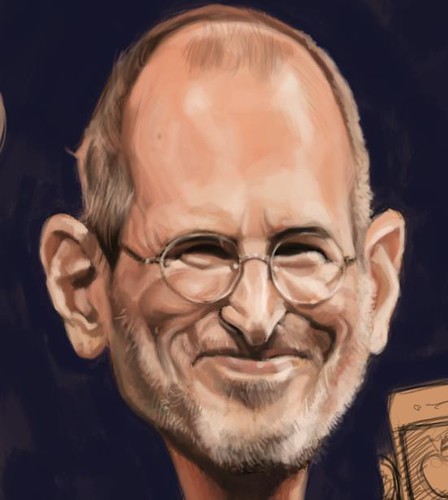 digital caricature of Steve Jobs - 2
