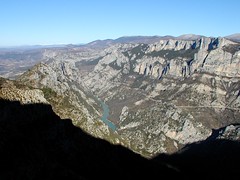 Looking east along the Verdon Gorge, France