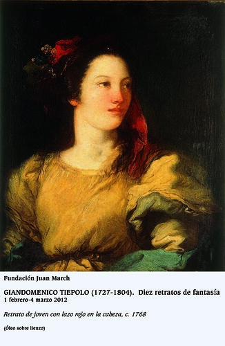 Retrato de joven con lazo rojo en la cabeza c. 1768