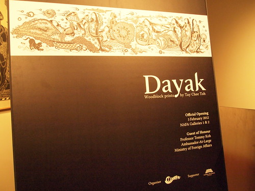 Dayak - Woodblock printing by Tay Chee Toh