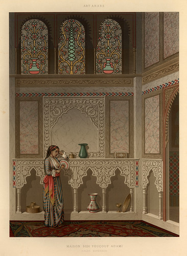 014-Salon de la casa de Youçouf Adami-L'art arabe d'apres les monuments du Kaire…Vol 3-1877- Achille Prisse d'Avennes y otros.