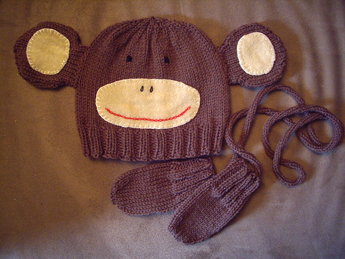 Milly's Monkey Hat and Mittens