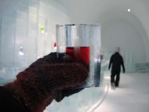 Martini in Ice Glass, Icebar, Ice Hotel, Jukkasjärvi