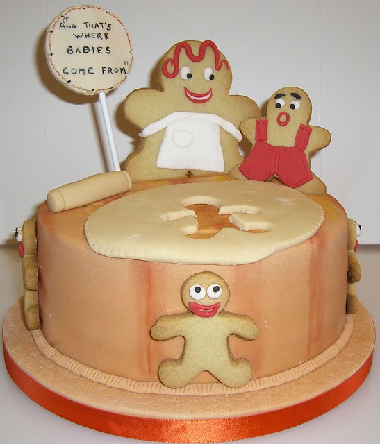 Gingerbread People Cake Last year I made a cake for my daughter's best 