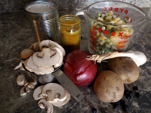 curried vegetable pot pie ingredients