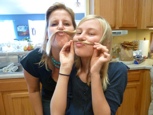Pretty ladies with mustaches