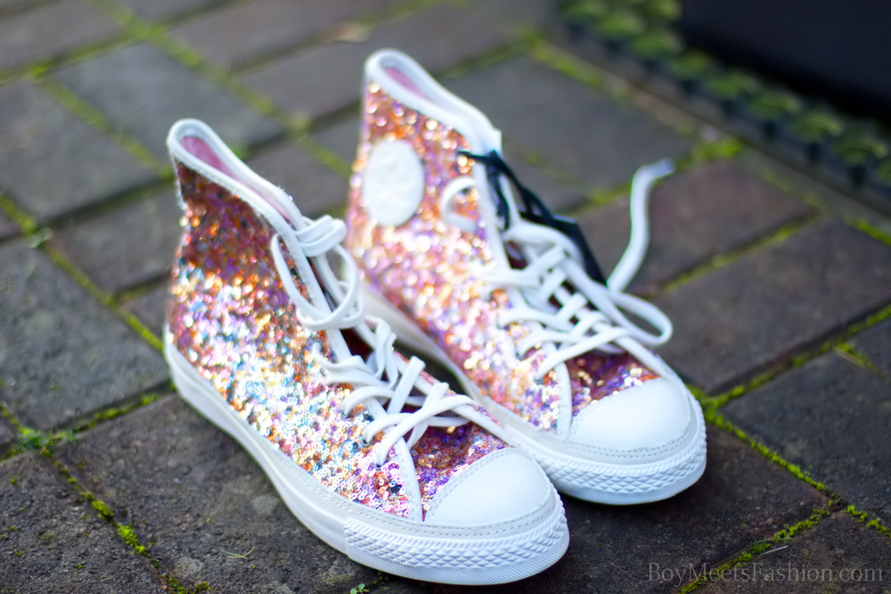 My new limited edition sequinned Converse Hi-tops