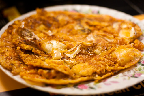Korean Pancake with Kimchi at Golden Pig