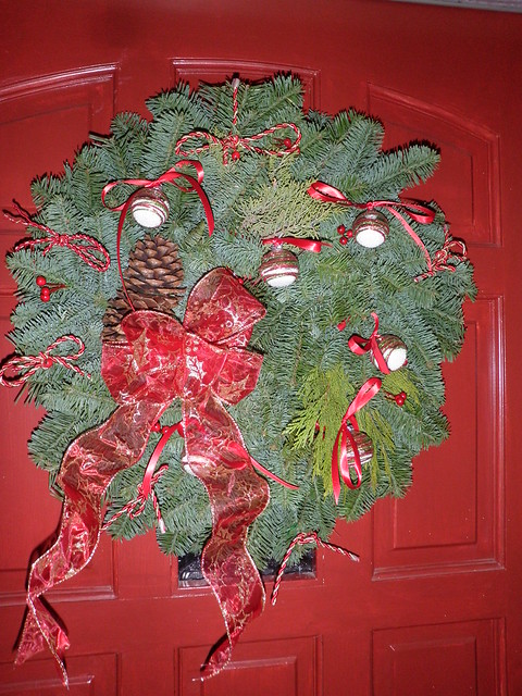 We made our wreath decoration