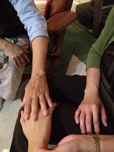 Mom, Thuy, Alec hands
