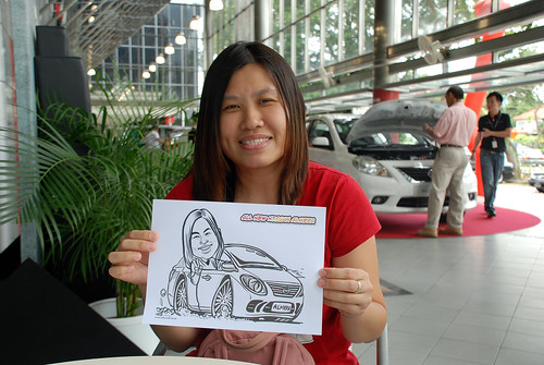 Caricature live sketching for Tan Chong Nissan Almera Soft Launch - Day 2 - 14