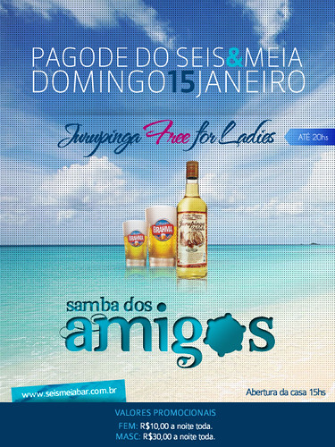 Flyer Domingo - Seis & Meia by chambe.com.br