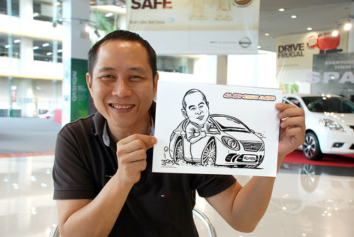 Caricature live sketching for Tan Chong Nissan Motor Almera Soft Launch - Day 4 - 13