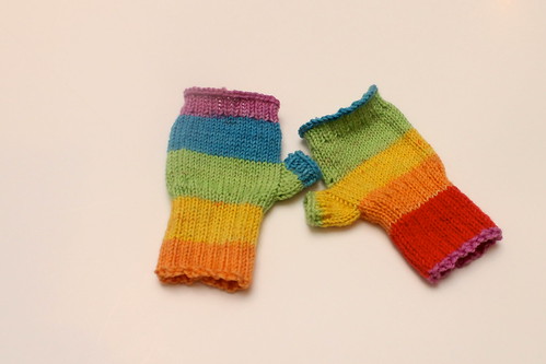 Rainbow Mittens Finished