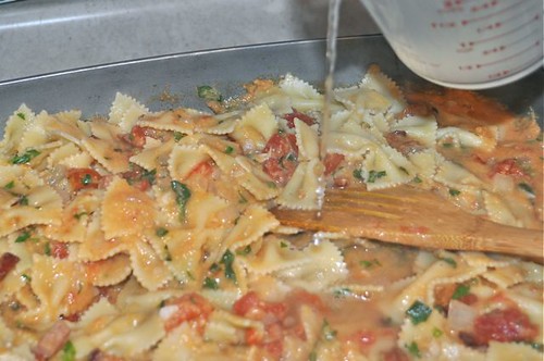 chickpea pasta sauce/add water