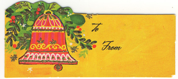 Scanned Bell Gift Tag