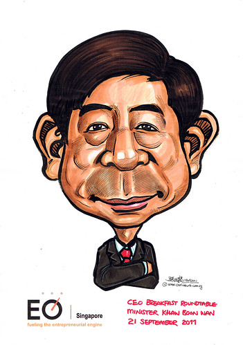Singapore Minister Khaw Boon Wan caricature for EO Singapore