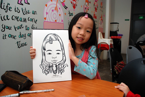 caricature live sketching for birthday party 2nd Oct 2011 - 5