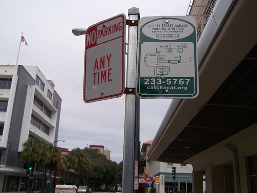 Liberty bus garage shuttle sign, Savannah