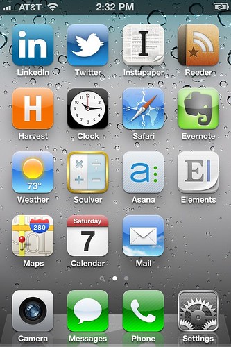 Organizing My iPhone Home Screen for Business
