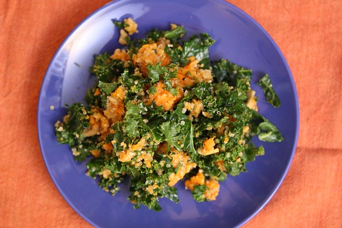 Kale and Sweet Potato Salad with Quinoa and Toasted Cashews