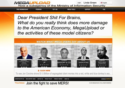 MEGAUPLOAD HOMEPAGE by Colonel Flick