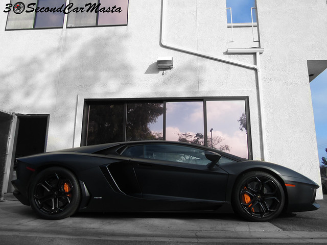 Matte Black Lamborghini Aventador LP7004