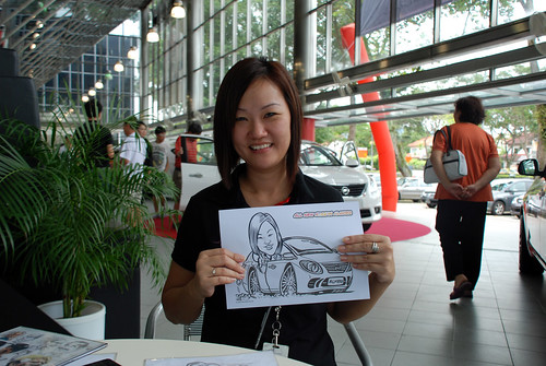 Caricature live sketching for Tan Chong Nissan Almera Soft Launch - Day 2 - 9