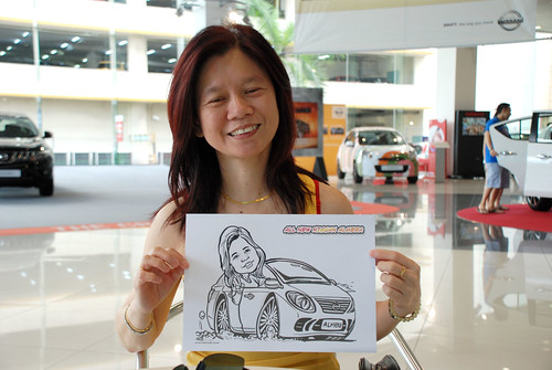 Caricature live sketching for Tan Chong Nissan Motor Almera Soft Launch - Day 4 - 1