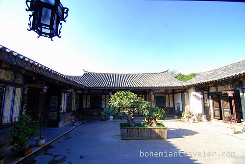 lantern and tree of Zhu Family Gardens