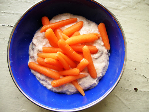 baby carrots and tonnato dip