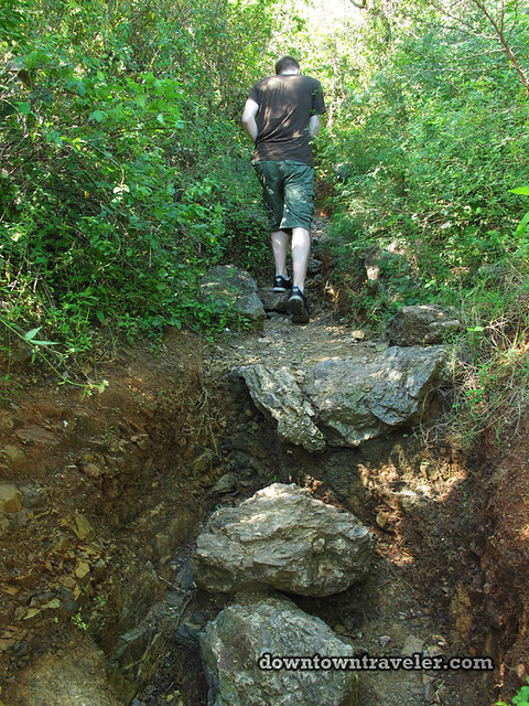 Curacao Mt Christofell Hike rocky trail