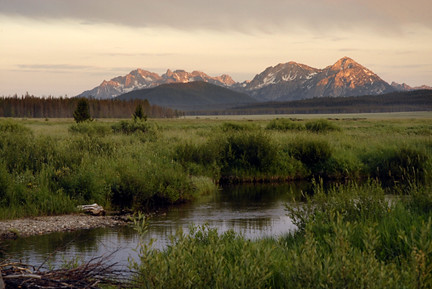 View of the Sawtooth Range in Idaho. U.S. Forest Service photo.