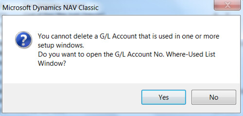 Error When Deleting GL Account