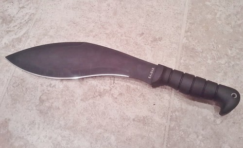 KA-BAR Kukri Machete 11-1/2" Blade, Leather / Cordura Sheath