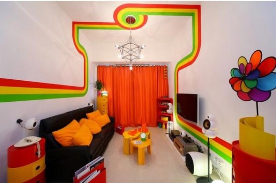 Vivid-Rainbow-Nice-Color-Scheme-within-Home-Interior-Layout-1-560x372