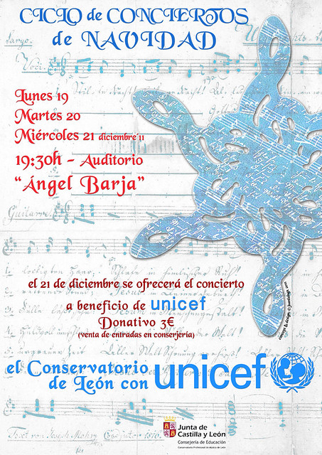 CICLO DE CONCIERTOS DE NAVIDAD - EL CONSERVATORIO DE LEÓN CON UNICEF - DICIEMBRE 2011