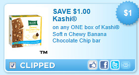 Kashi Soft N Chewy Banana Chocolate Chip Bar Coupon