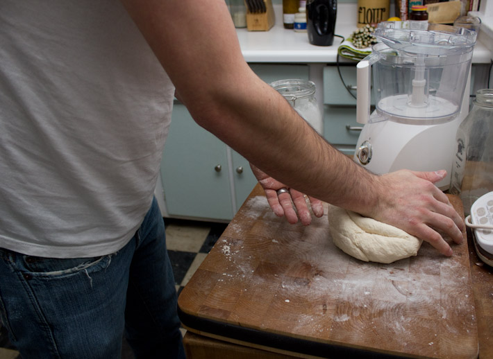 Andrew Kneading Dough.