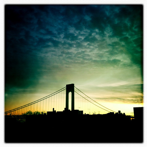 Sunset Over The Verrazano by extrabox