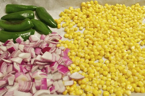 salsa/roasted corn, onions, peppers
