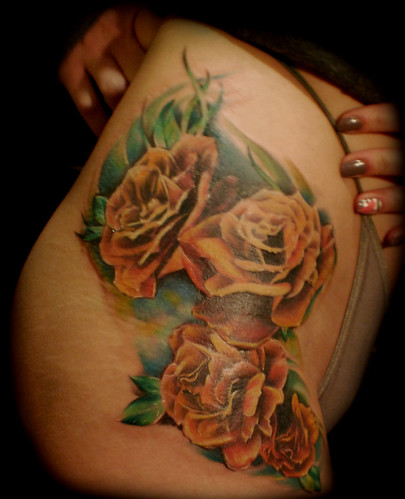 Rose and Phoenix Tattoos Rose tattoos design on women 