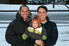 Daddy, Uncle Mike and I in the snow!
