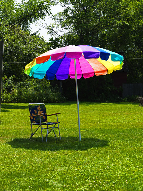 Umbrella and Beach Chair